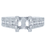 0.81ct 14k White Gold Diamond Semi-mount Ring