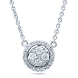 0.28ct 14k White Gold Diamond Necklace