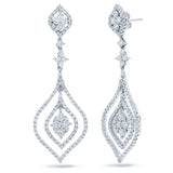 3.38ct 14k White Gold Diamond Earring