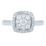 0.43ct 14k White Gold Diamond Cluster Ring