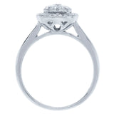 0.43ct 14k White Gold Diamond Cluster Ring