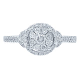 0.40ct 14k White Gold Diamond Cluster Ring