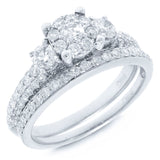 1.19ct 14k White Gold Diamond Lady's Ring 2-pc