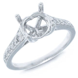 0.27ct 14k White Gold Diamond Semi-mount Ring