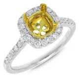 0.45ct 18k Two-tone Gold Diamond Semi-mount Ring
