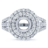 0.97ct 18k White Gold Diamond Semi-mount Ring
