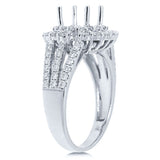 0.97ct 18k White Gold Diamond Semi-mount Ring
