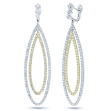 4.64ct 14k Two-tone Diamond Earring