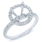 0.38ct 14k White Gold Diamond Semi-mount Ring