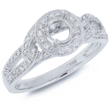 0.35ct 14k White Gold Diamond Semi-mount Ring
