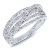 0.49ct 14k White Gold Diamond Bridge Ring