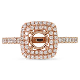 0.33ct 14k Rose Gold Diamond Semi-mount Ring