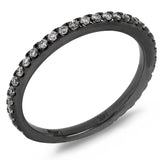 0.24ct 14k Black Rhodium Gold Diamond Lady's Band
