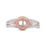 0.26ct 14k Two-tone Rose Gold Diamond Semi-mount Ring