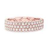 1.30ct 14k Rose Gold Diamond Lady's Pave Band