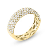 1.30ct 14k Yellow Gold Diamond Lady's Pave Band