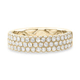 1.30ct 14k Yellow Gold Diamond Lady's Pave Band