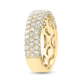 1.30ct 14k Yellow Gold Diamond Lady's Pave Band