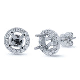 0.47ct 14k White Gold Diamond Semi-mount Earring