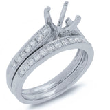 0.48ct 14k White Gold Diamond Semi-mount Ring 2-pc