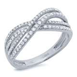 0.48ct 14k White Gold Diamond Bridge Ring