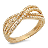 0.48ct 14k Yellow Gold Diamond Bridge Ring