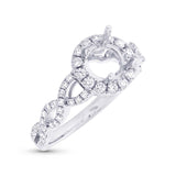0.60ct 14k White Gold Diamond Semi-mount Ring