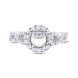 0.60ct 14k White Gold Diamond Semi-mount Ring