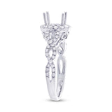 0.60ct 14k White Gold Diamond Semi-mount Ring