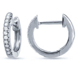 0.13ct 14k White Gold Diamond Huggie Earring