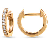0.13ct 14k Yellow Gold Diamond Huggie Earring