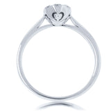 0.26ct 14k White Gold Diamond Cluster Lady's Ring