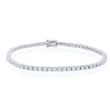 3.08ct 18k White Gold Diamond Tennis Bracelet