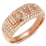 0.62ct 14k Rose Gold Diamond "Love" Ring