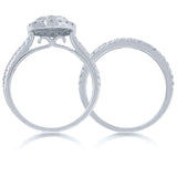 0.90ct 14k White Gold Diamond Wedding Set Pave