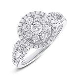 0.81ct 14k White Gold Diamond Lady's Ring