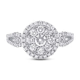 0.81ct 14k White Gold Diamond Lady's Ring