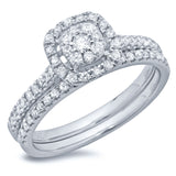 0.60ct 14k White Gold Diamond Wedding Set