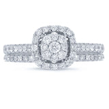0.60ct 14k White Gold Diamond Wedding Set