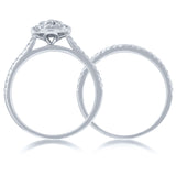 0.60ct 14k White Gold Diamond Wedding Set