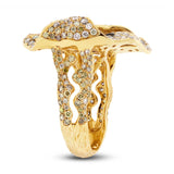 4.37ct 18k Yellow Gold Fancy Color Diamond Ring