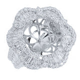 3.42ct 18k White Gold Diamond Semi-mount Ring