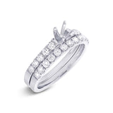 0.79ct 14k White Gold Diamond Semi-mount Ring 2-pc