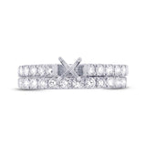 0.79ct 14k White Gold Diamond Semi-mount Ring 2-pc