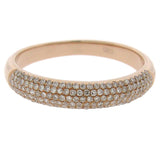 0.35ct 14k Rose Gold Diamond Lady's Pave Band Size 5