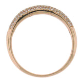 0.35ct 14k Rose Gold Diamond Lady's Pave Band Size 5