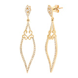 0.44ct 14k Yellow Gold Diamond Earring