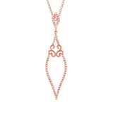 0.25ct 14k Rose Gold Diamond Pendant