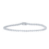 3.76ct 18k White Gold Diamond Tennis Bracelet
