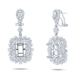 3.34ct 18k White Gold Diamond Semi-mount Earring